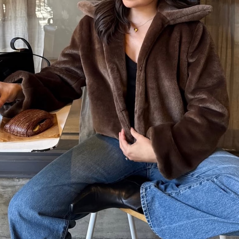 Faux fur jacket